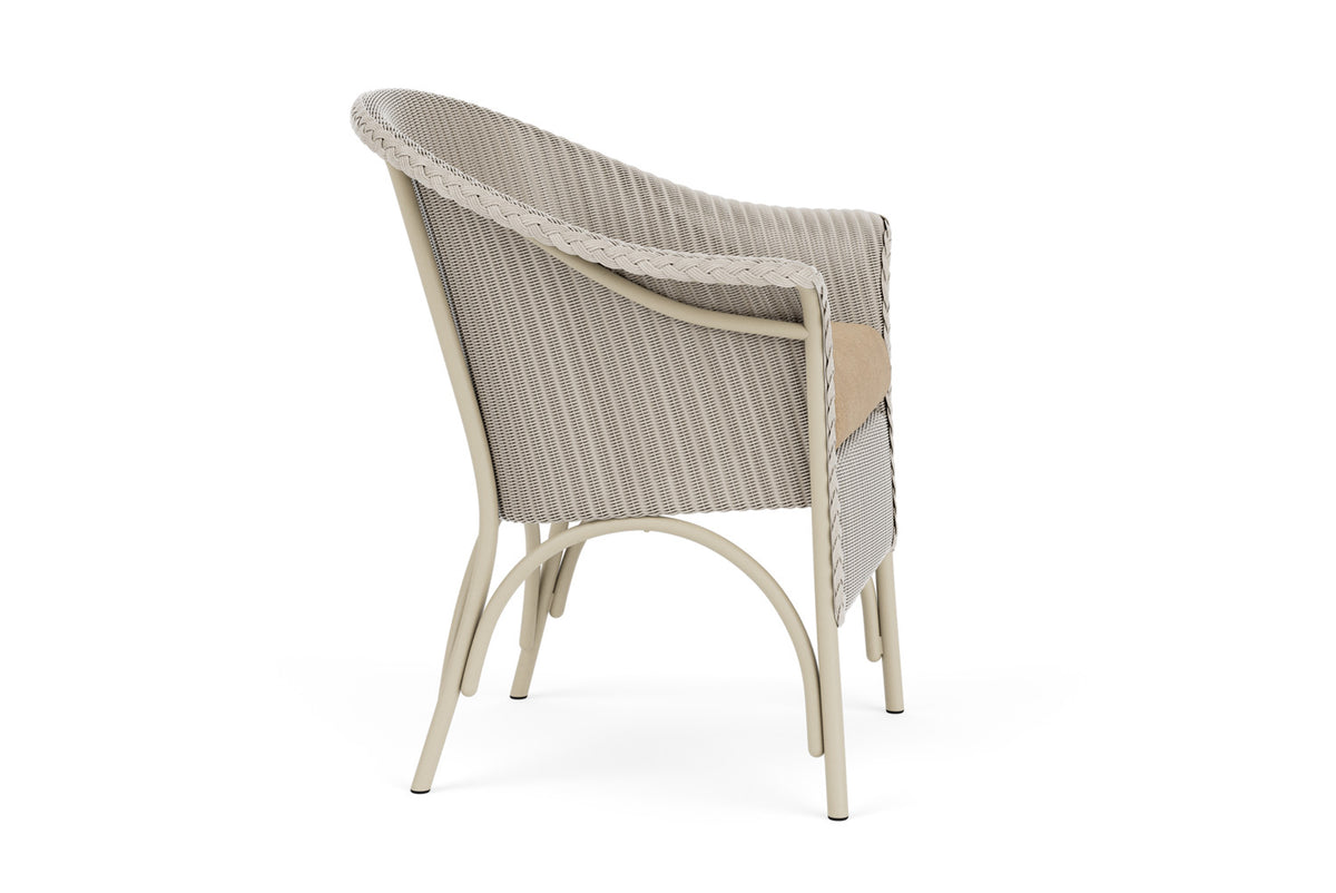 Lloyd Flanders Lloyd Loom Dining Armchair – 2x2 Weave in Linen with Hayden Sand fabric, view 4