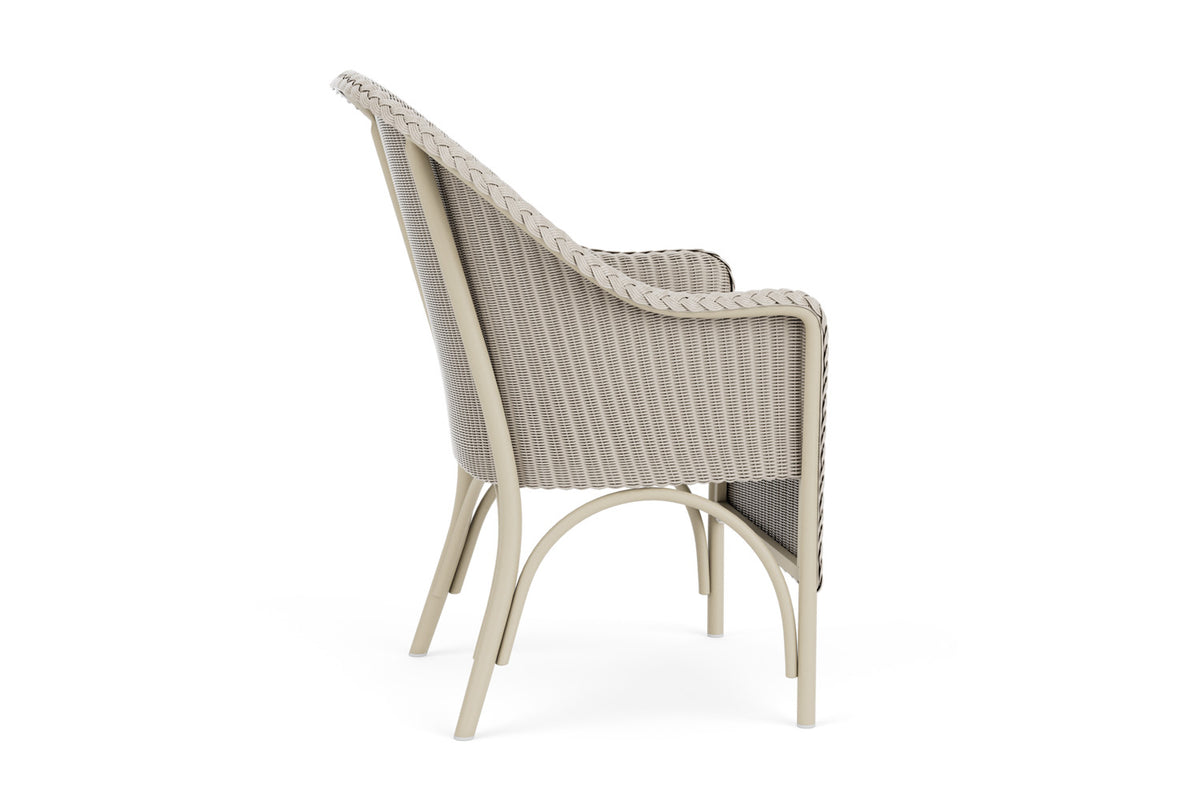 Lloyd Flanders Lloyd Loom Dining Armchair – 1x1 Weave in Linen with Hayden Sand fabric, view 5