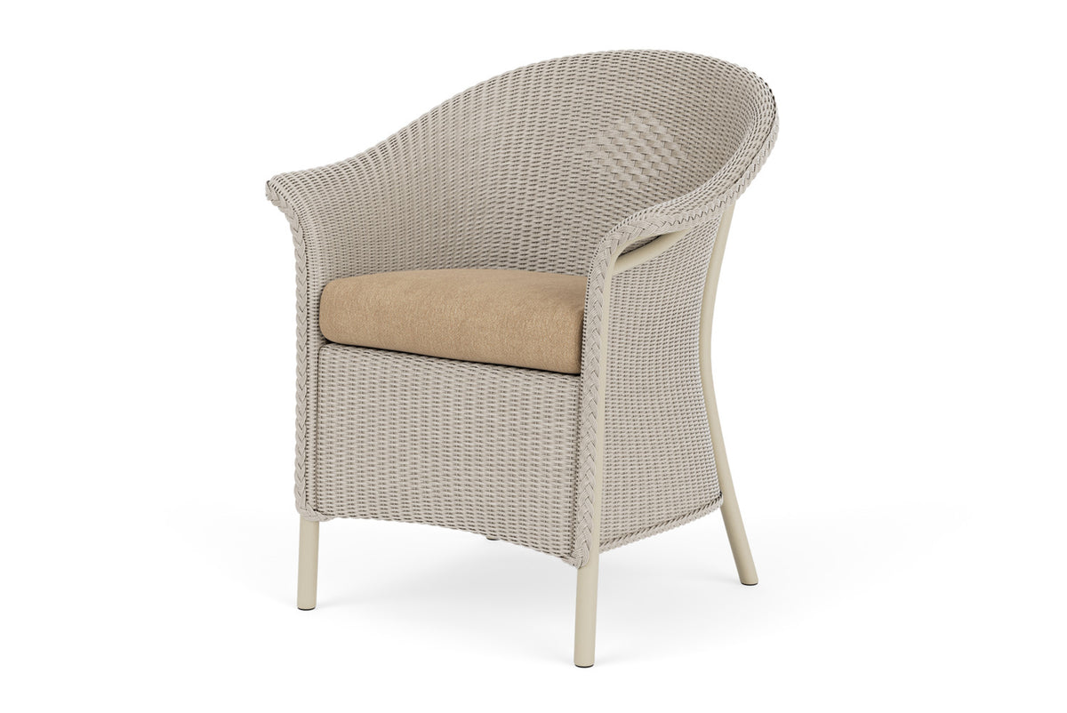 Lloyd Flanders Lloyd Loom Dining Armchair β 1x1 Weave in Linen with Hayden Sand fabric, view 10