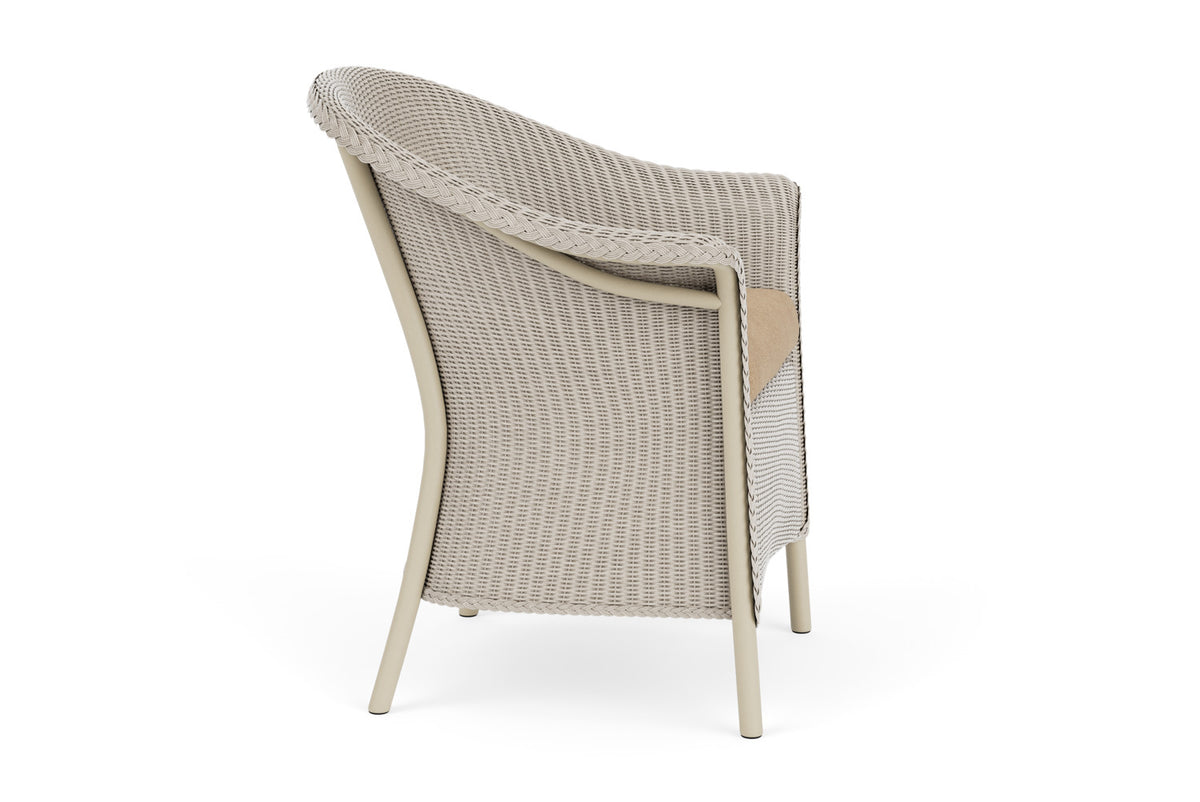 Lloyd Flanders Lloyd Loom Dining Armchair β 1x1 Weave in Linen with Hayden Sand fabric, view 4