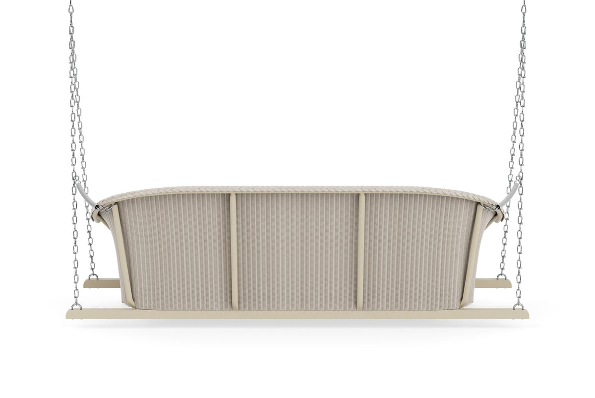 Lloyd Flanders Lloyd Loom 3-Seat Sofa Swing – 1x1 Weave in Linen with Hayden Sand fabric, view 7