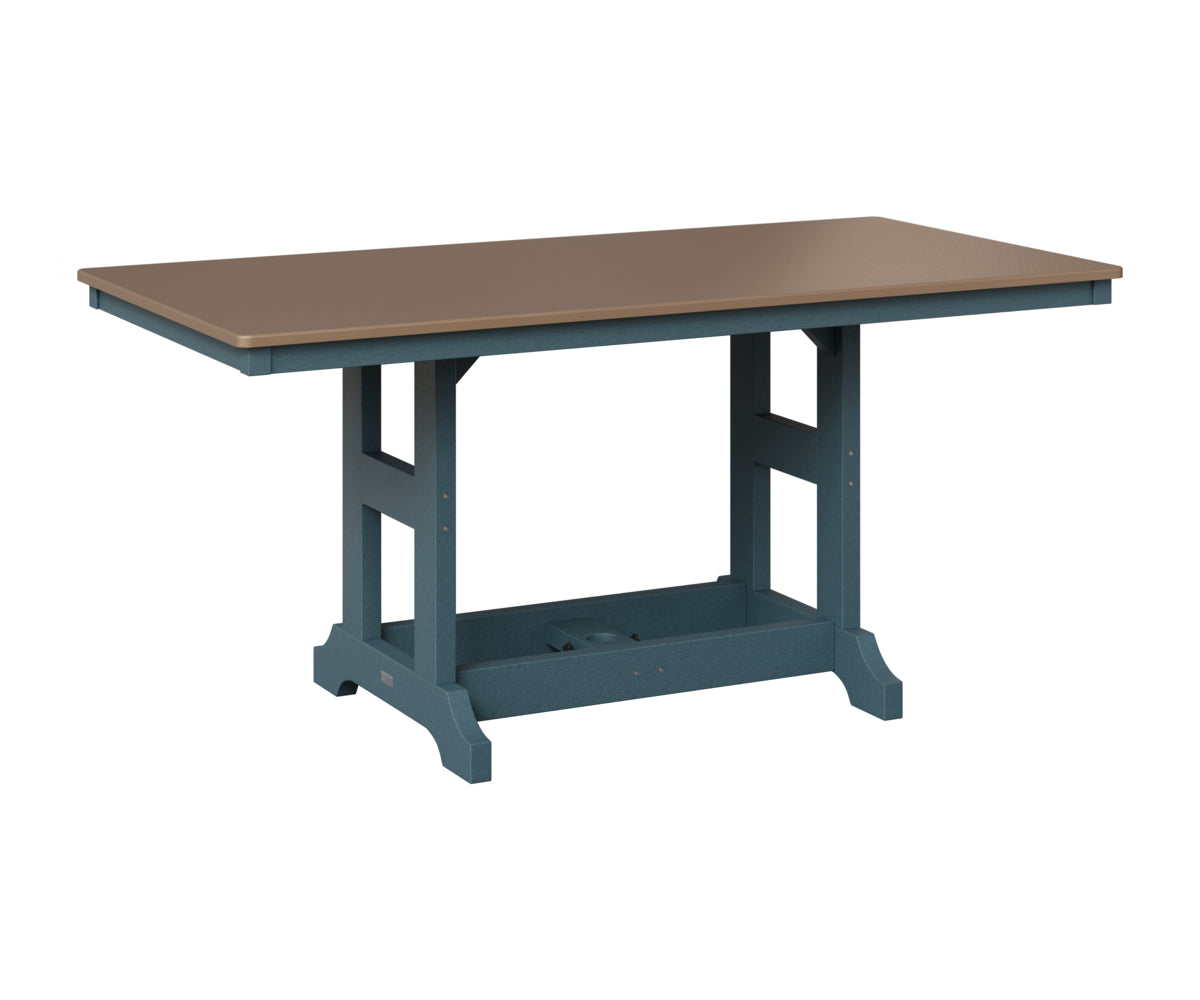 Berlin Gardens Garden Classic 33" x 66" Rectangular Table in Slate, Hammered Bronze top