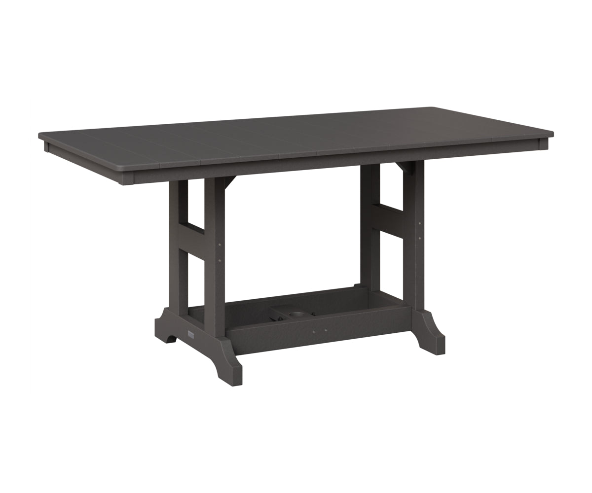Berlin Gardens Garden Classic 33" x 66" Rectangular Table in Smoke Gray
