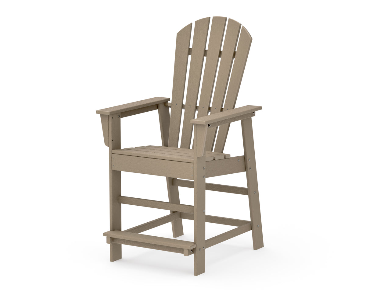 POLYWOOD South Beach Counter Chair in Vintage Sahara