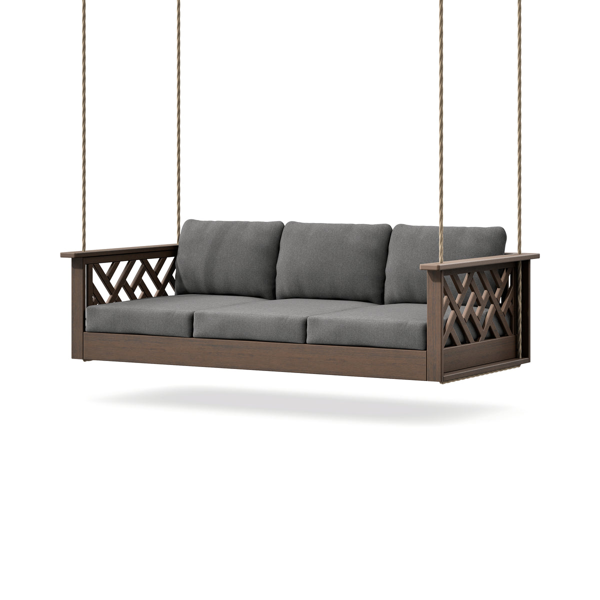 POLYWOOD Chippendale Daybed Swing in Kona / Ash Charcoal