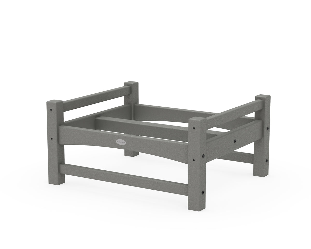 POLYWOOD Club Ottoman Frame in Slate Grey