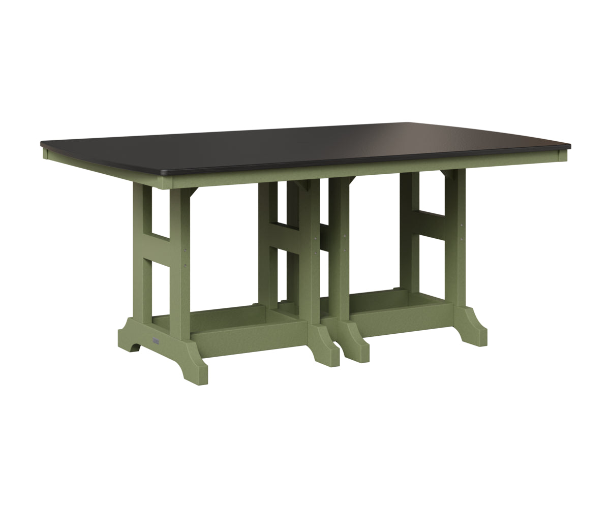Berlin Gardens Garden Classic 44" x 72" Rectangular Table in Sage, Hammered Black top