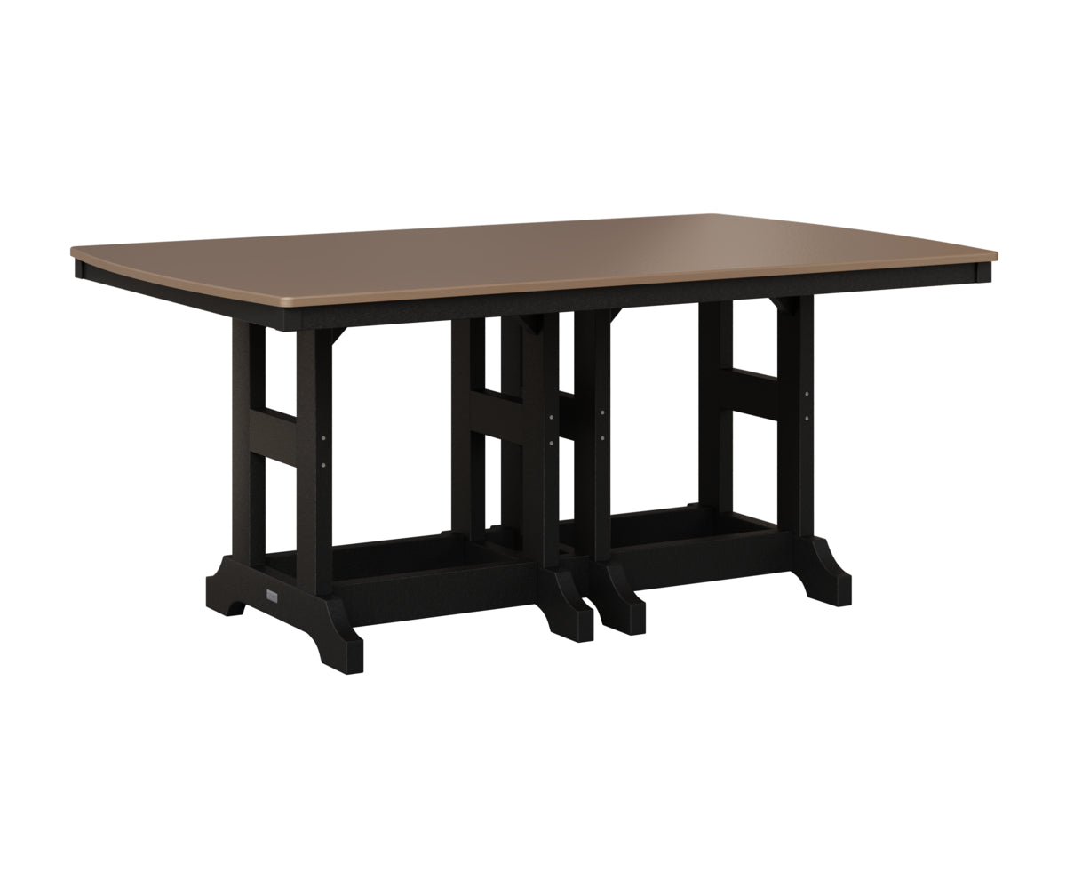 Berlin Gardens Garden Classic 44" x 72" Rectangular Table in Black, Hammered Bronze top