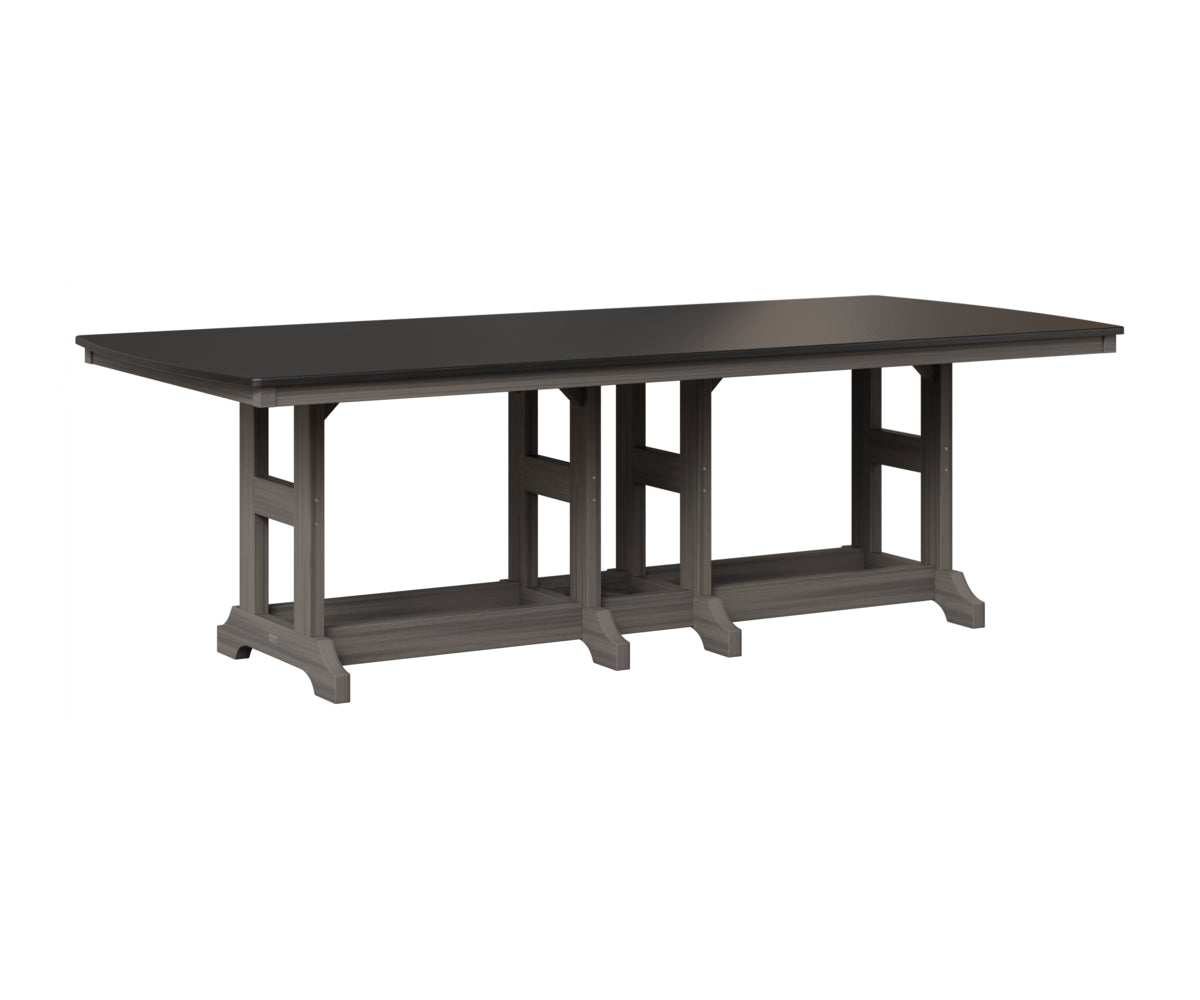 Berlin Gardens Garden Classic 44" x 96" Rectangular Table in Coastal Gray, Hammered Black top