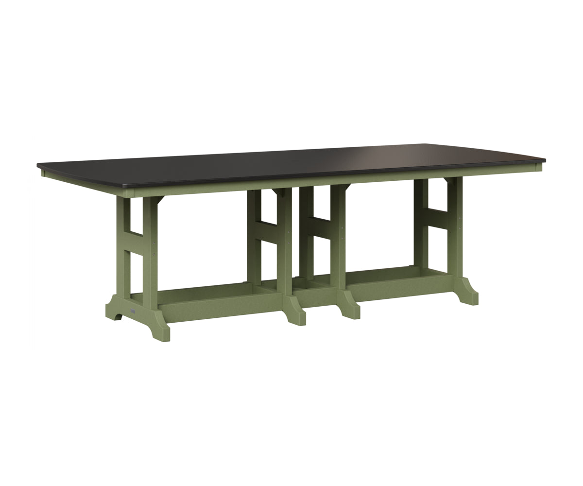 Berlin Gardens Garden Classic 44" x 96" Rectangular Table in Sage, Hammered Black top
