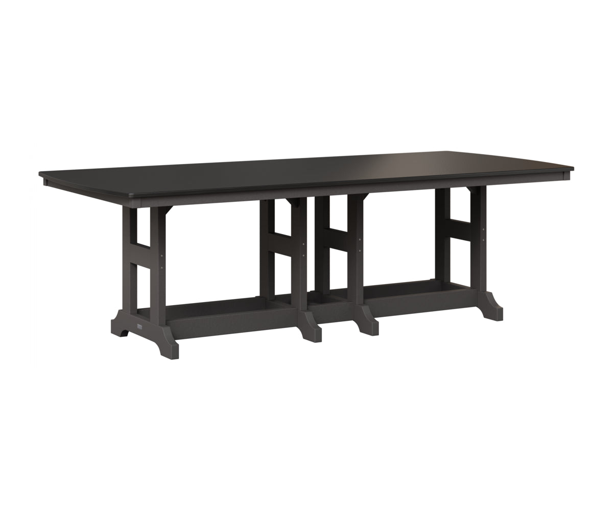 Berlin Gardens Garden Classic 44" x 96" Rectangular Table in Smoke Gray, Hammered Black top
