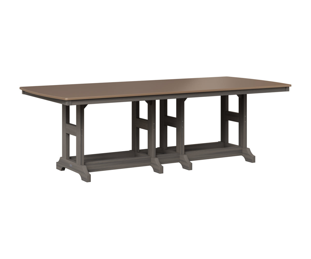 Berlin Gardens Garden Classic 44" x 96" Rectangular Table in Coastal Gray, Hammered Bronze top