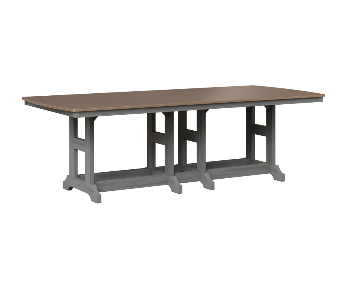 Berlin Gardens Garden Classic 44" x 96" Rectangular Table in Driftwood Gray, Hammered Bronze top