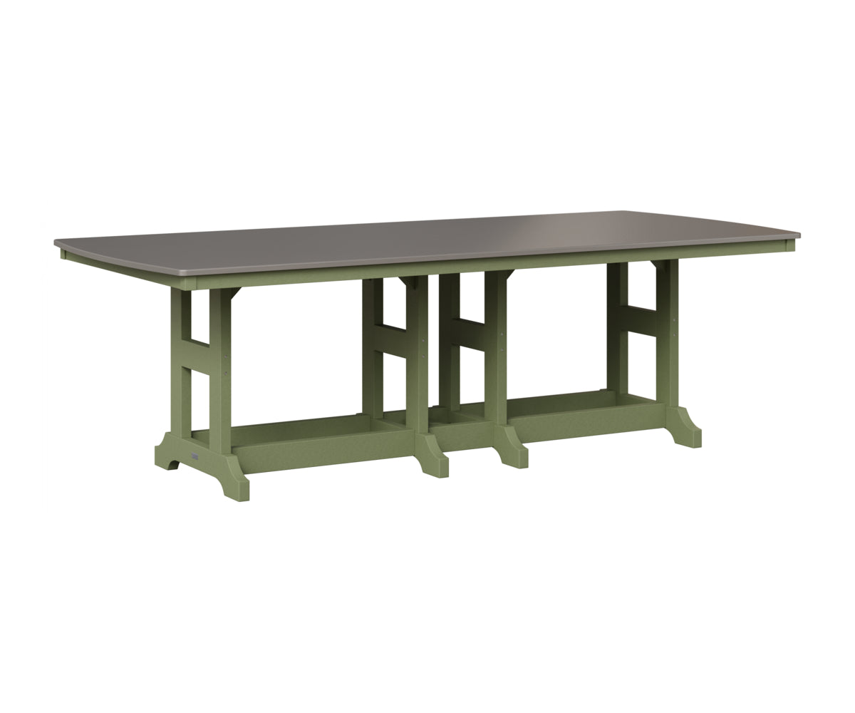 Berlin Gardens Garden Classic 44" x 96" Rectangular Table in Sage, Hammered Stainless top