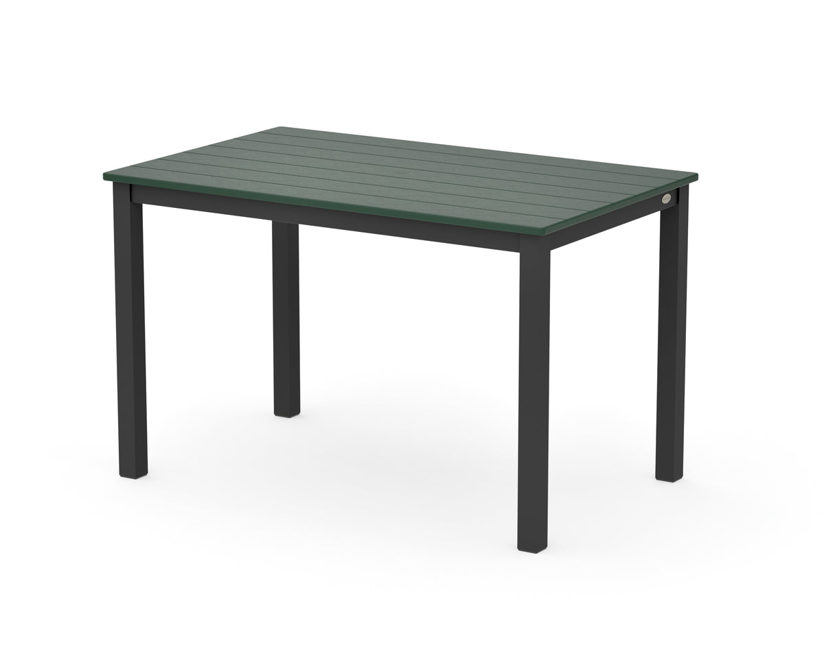 POLYWOOD Main Street 30 x 48 Dining Table in Black / Green