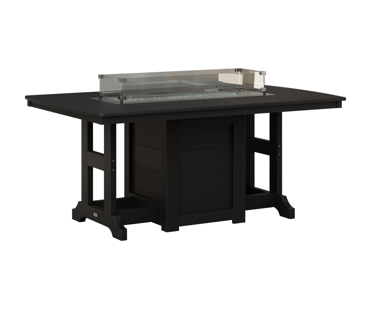 Berlin Gardens Garden Classic 44" x 72" Rectangular Fire Table in Black