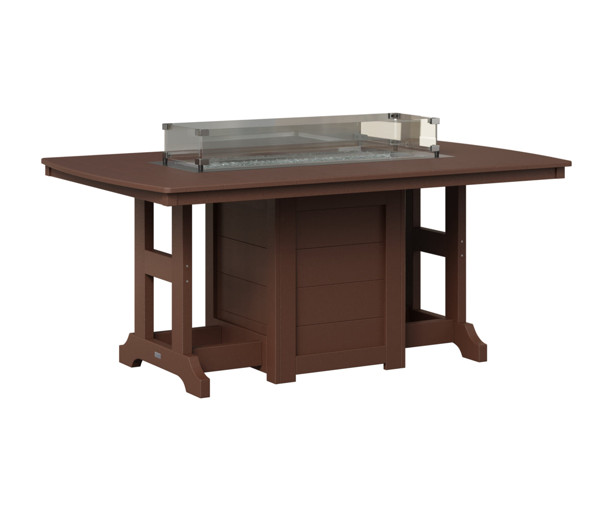 Berlin Gardens Garden Classic 44" x 72" Rectangular Fire Table in Chocolate Brown