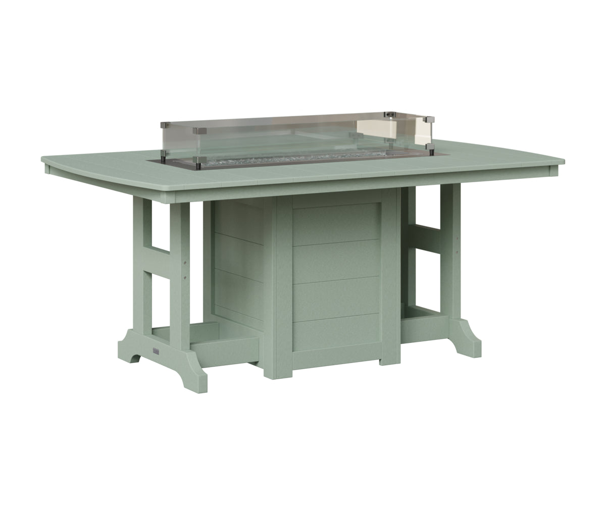 Berlin Gardens Garden Classic 44" x 72" Rectangular Fire Table in Sea Foam