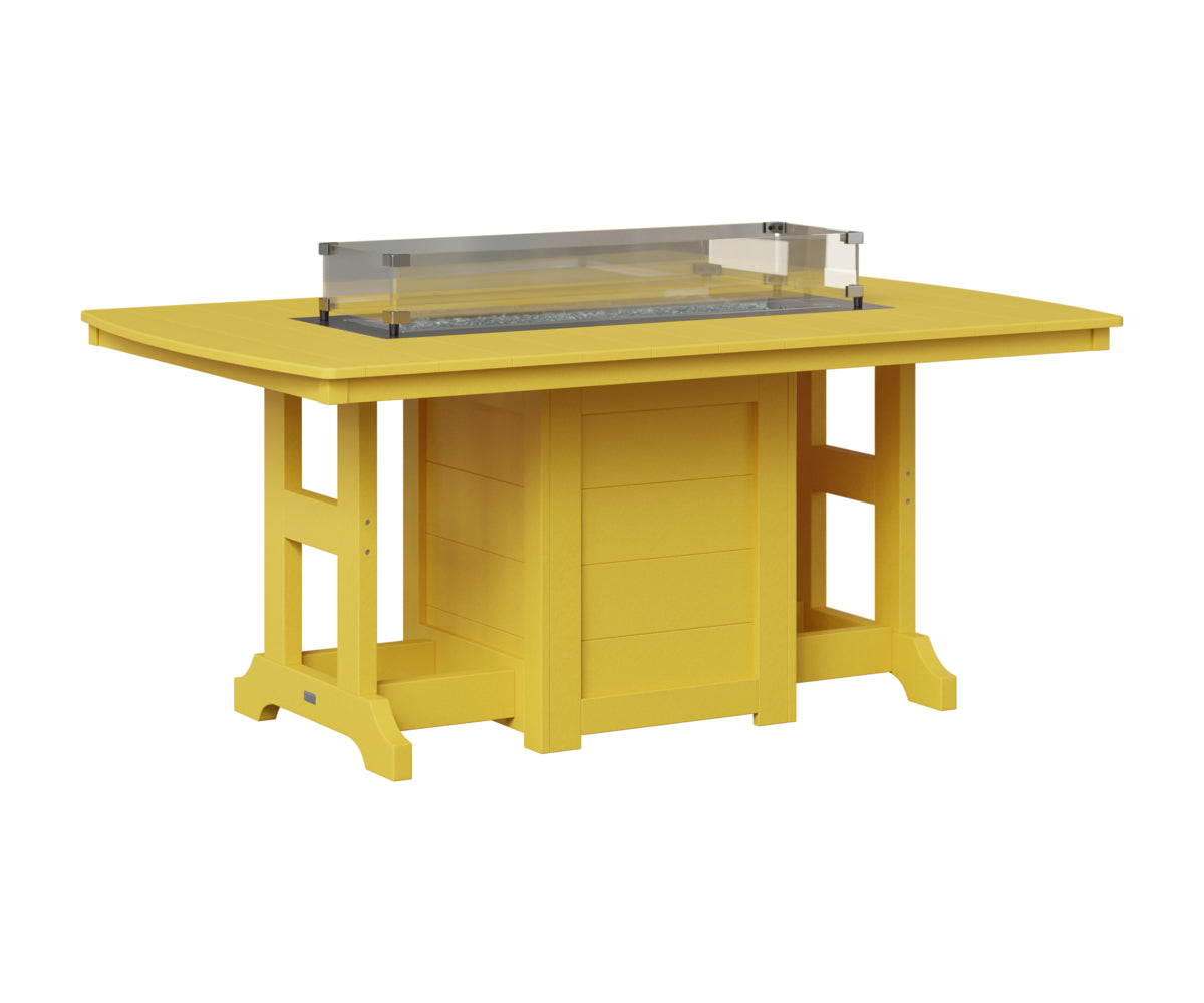 Berlin Gardens Garden Classic 44" x 72" Rectangular Fire Table in Sunburst Yellow