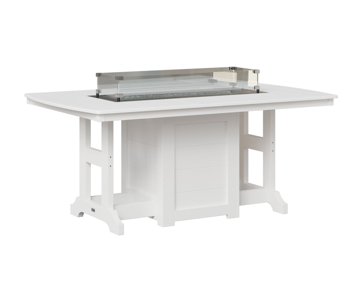Berlin Gardens Garden Classic 44" x 72" Rectangular Fire Table in White