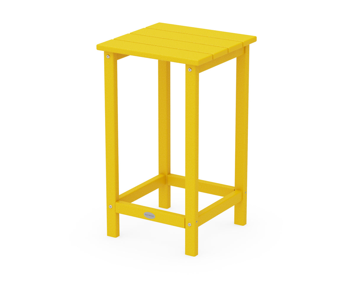 POLYWOOD Long Island 26" Counter Side Table in Lemon