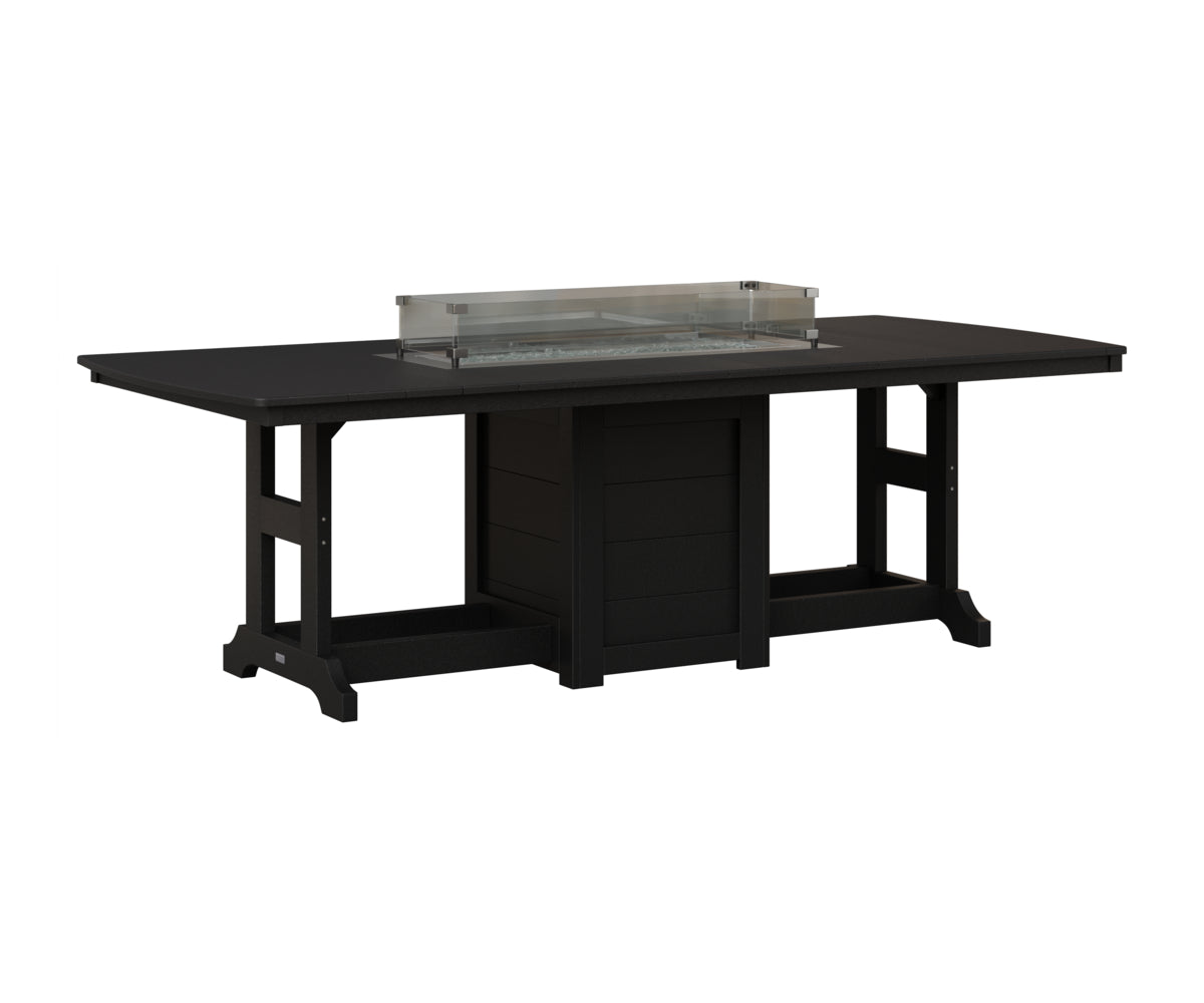 Berlin Gardens Garden Classic 44" x 96" Rectangular Fire Table in Black