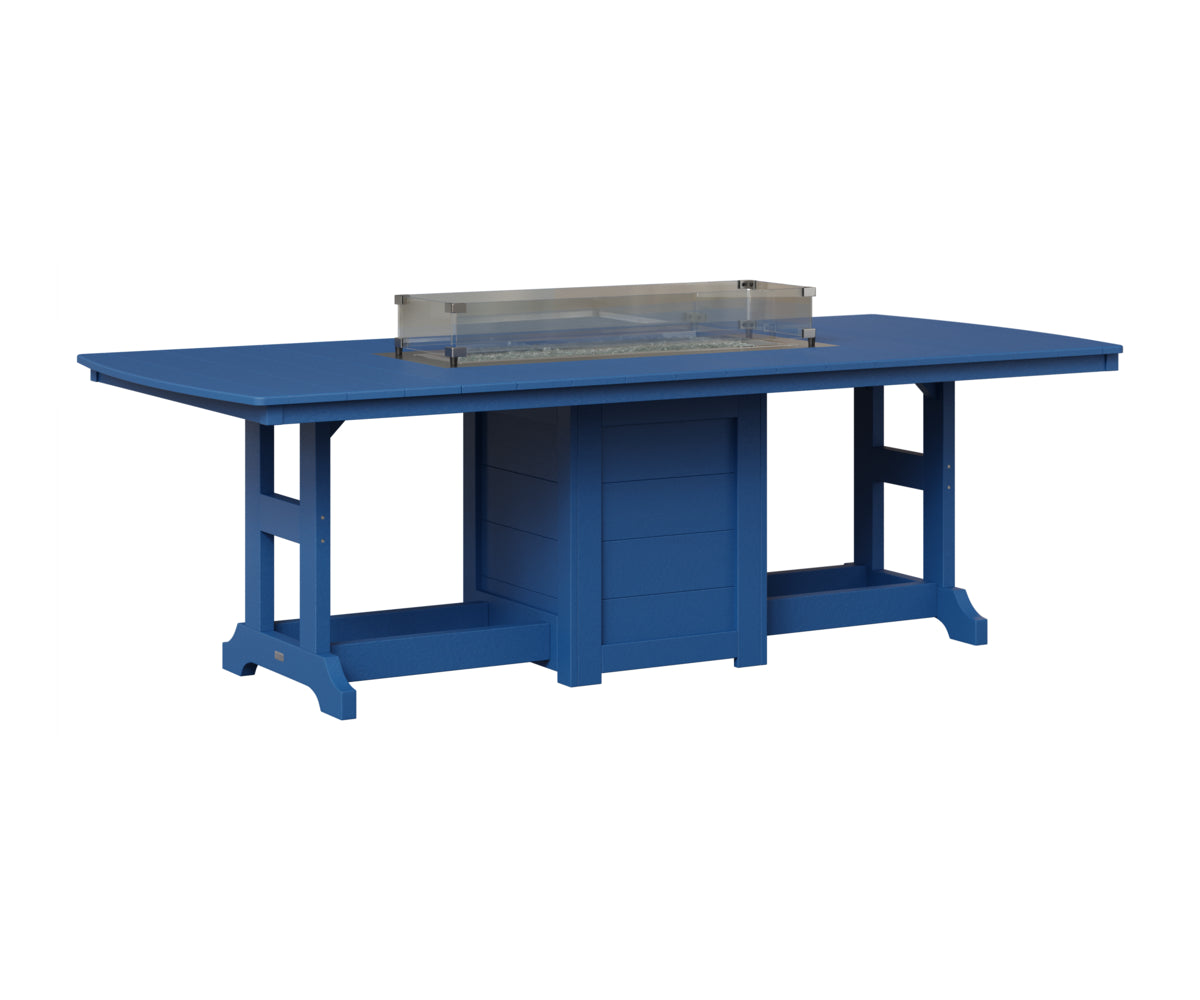 Berlin Gardens Garden Classic 44" x 96" Rectangular Fire Table in Pacific Blue
