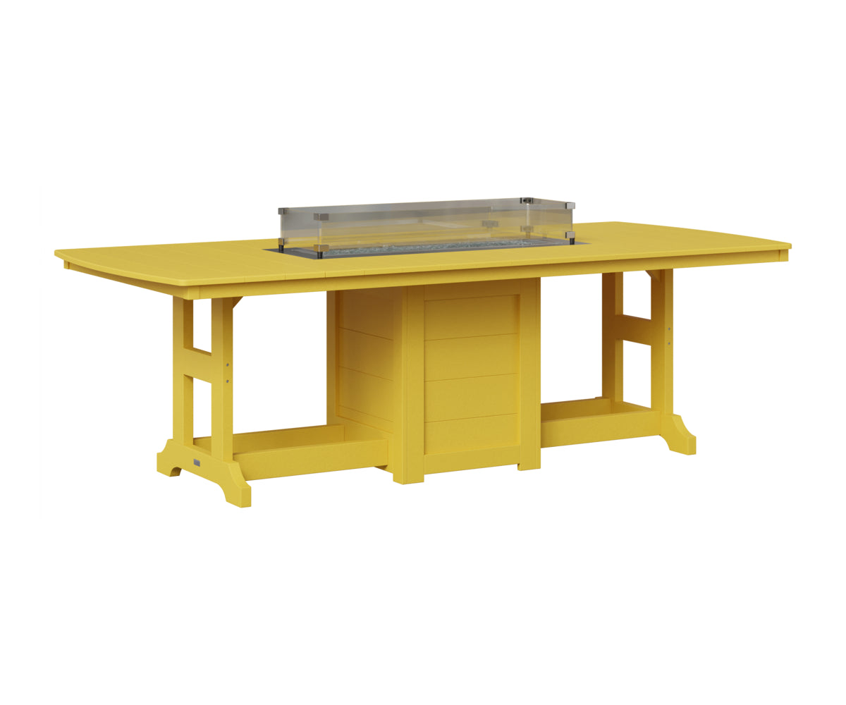 Berlin Gardens Garden Classic 44" x 96" Rectangular Fire Table in Sunburst Yellow
