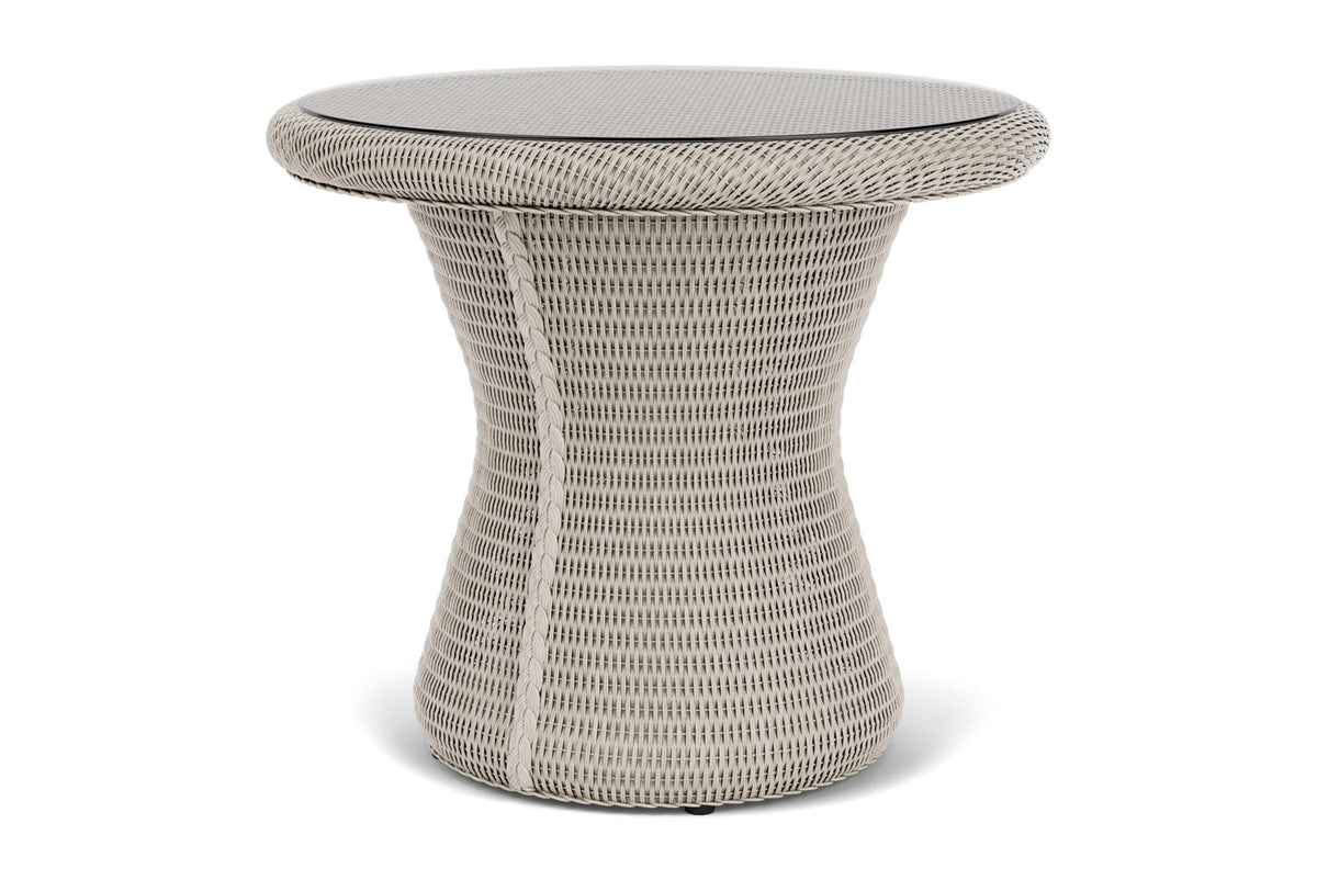 Lloyd Flanders Lloyd Loom 24" Round End Table – 2x2 Weave in Linen, view 8