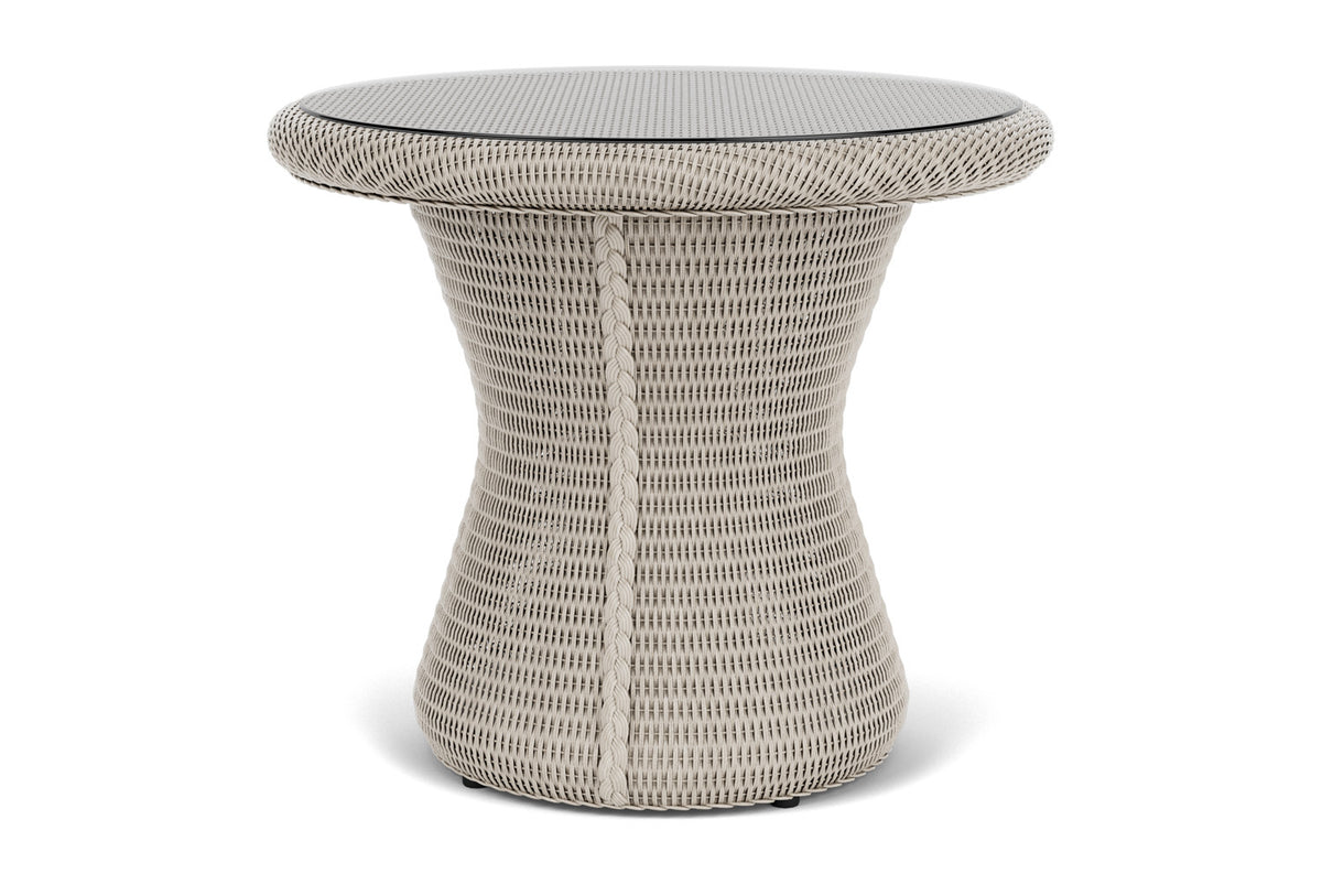 Lloyd Flanders Lloyd Loom 24" Round End Table – 2x2 Weave in Linen, view 4