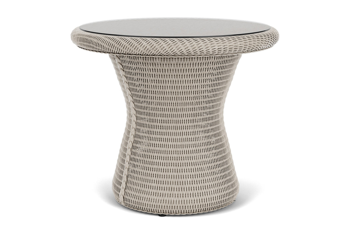 Lloyd Flanders Lloyd Loom 24" Round End Table – 2x2 Weave in Linen, view 2