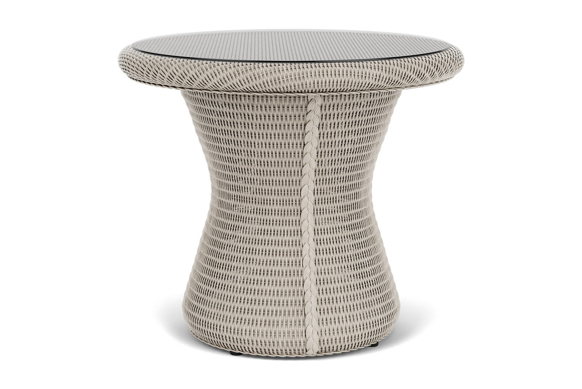 Lloyd Flanders Lloyd Loom 24" Round End Table – 2x2 Weave in Linen, view 9
