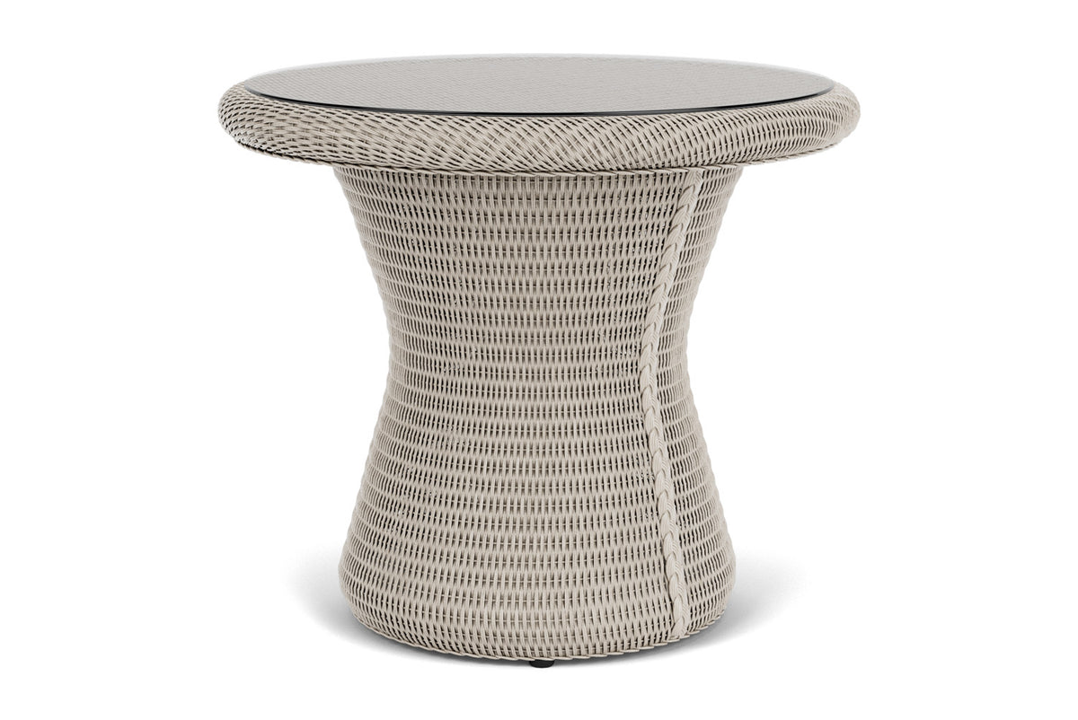Lloyd Flanders Lloyd Loom 24" Round End Table – 2x2 Weave in Linen, view 6