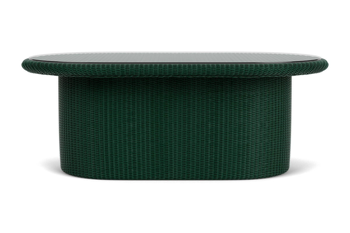Lloyd Flanders Lloyd Loom 50" Oval Cocktail Table – 2x2 Weave in Woodland