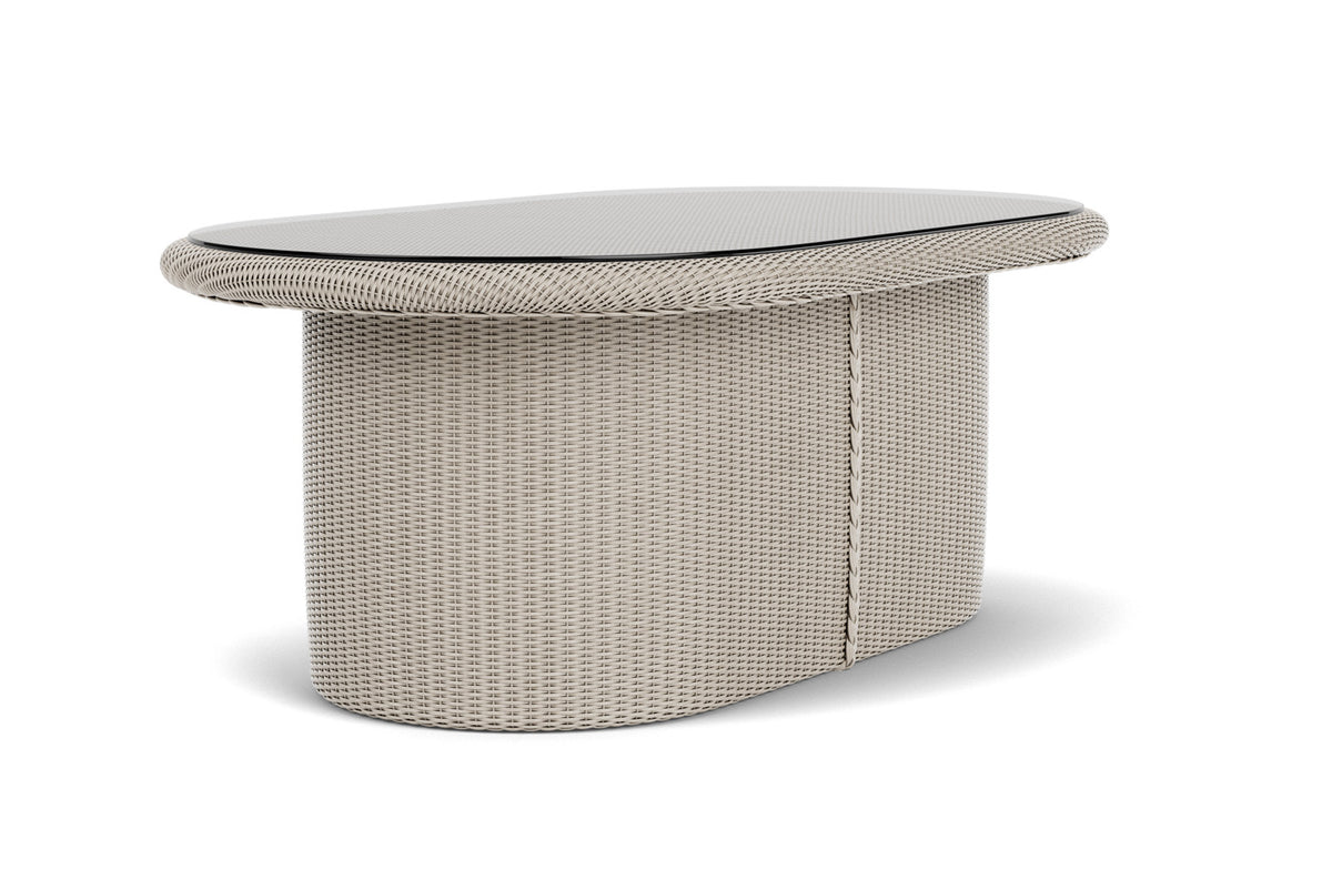 Lloyd Flanders Lloyd Loom 50" Oval Cocktail Table – 2x2 Weave in Linen, view 8