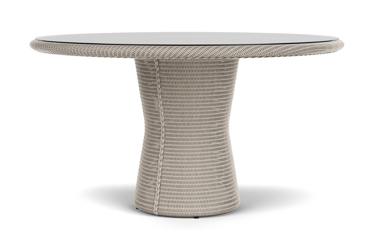Lloyd Flanders Lloyd Loom 54" Round Pedestal Dining Table β 2x2 Weave in Linen, view 3