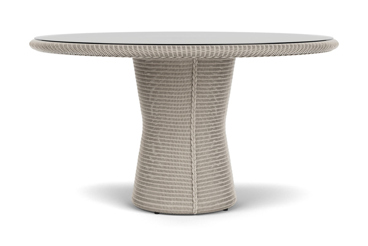 Lloyd Flanders Lloyd Loom 54" Round Pedestal Dining Table β 2x2 Weave in Linen, view 9