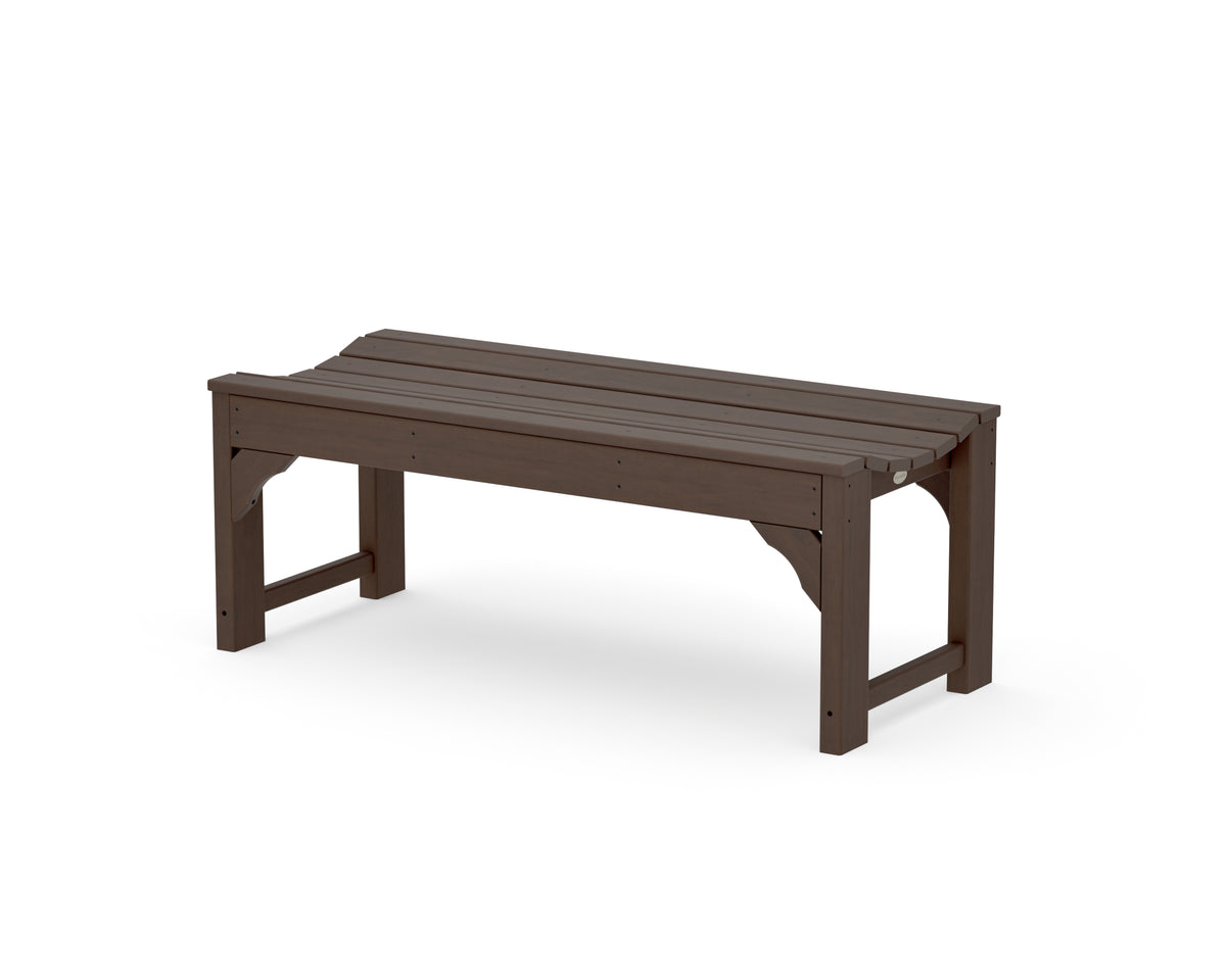 POLYWOOD Traditional Garden 48" Backless Bench in Kona