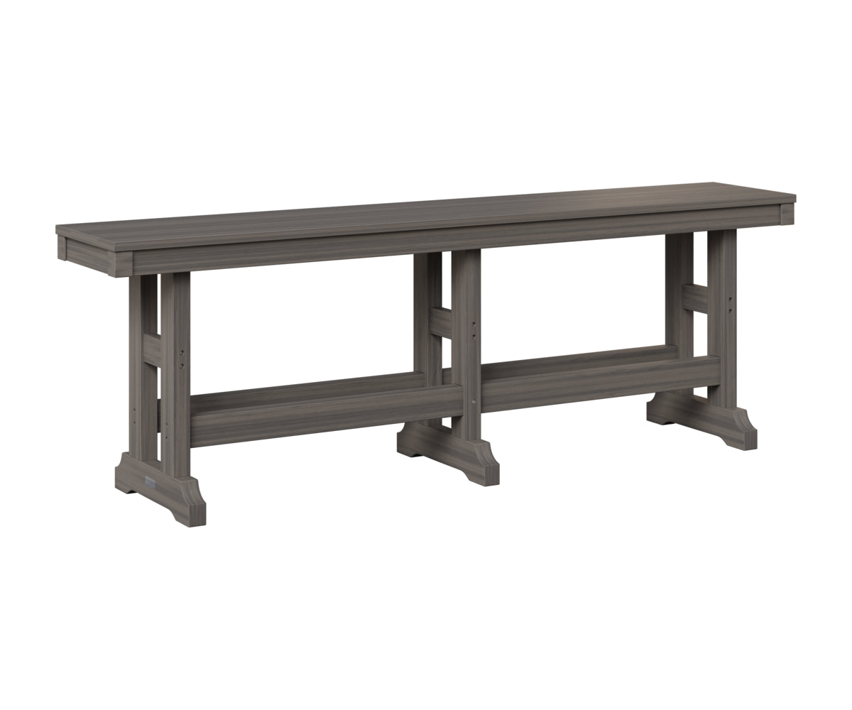 Berlin Gardens Garden Classic 66" Dining Bench in Coastal Gray