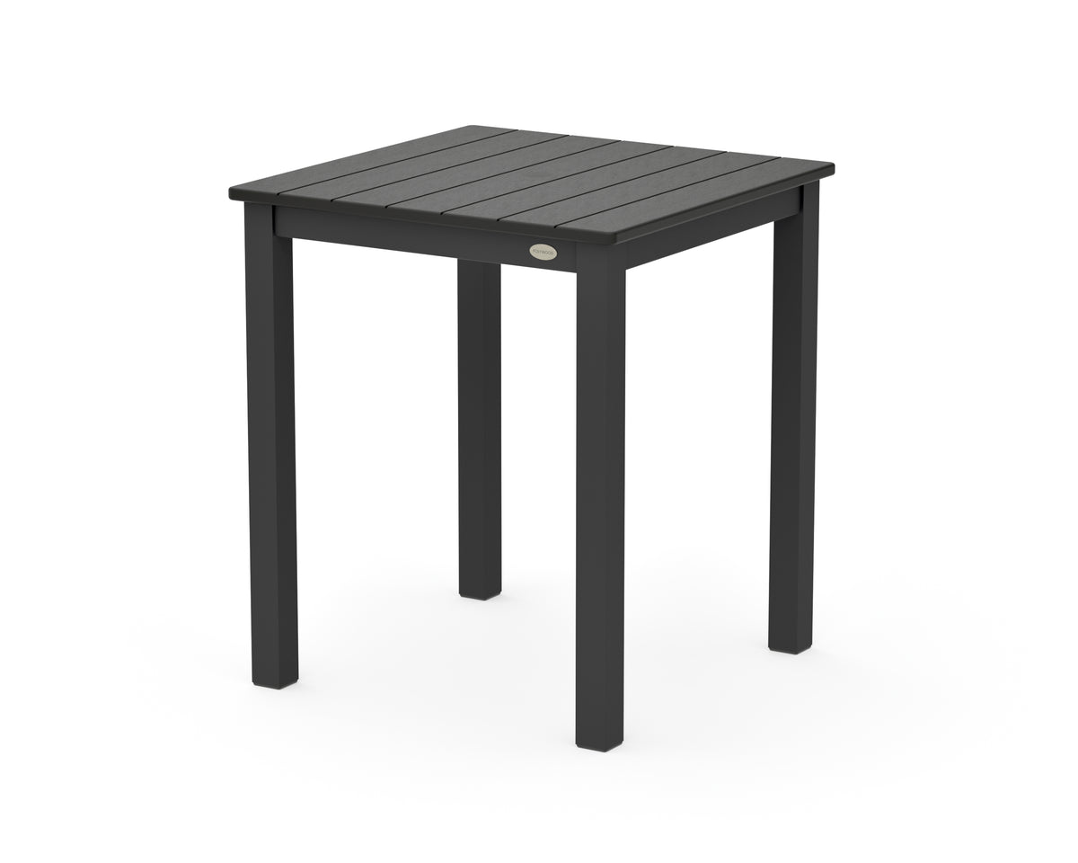 POLYWOOD Main Street 26 x 26 Dining Table in Black / Black