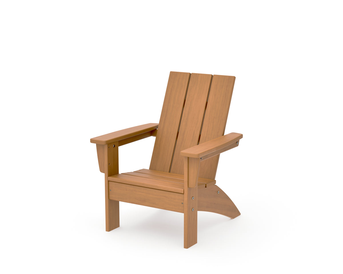 POLYWOOD Kids Modern Adirondack Chair in Natural