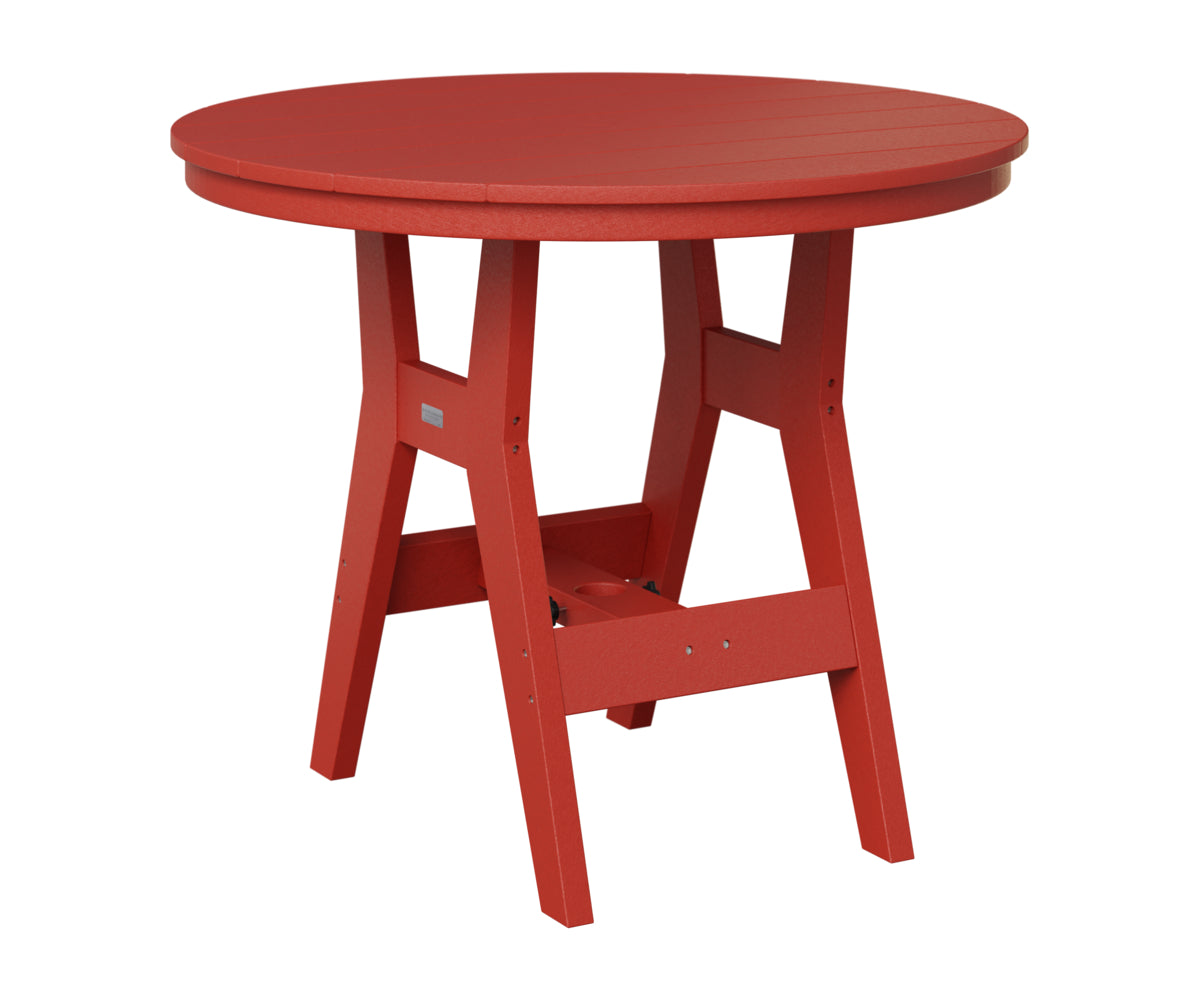 Berlin Gardens Harbor 38" Round Table in Scarlet Red