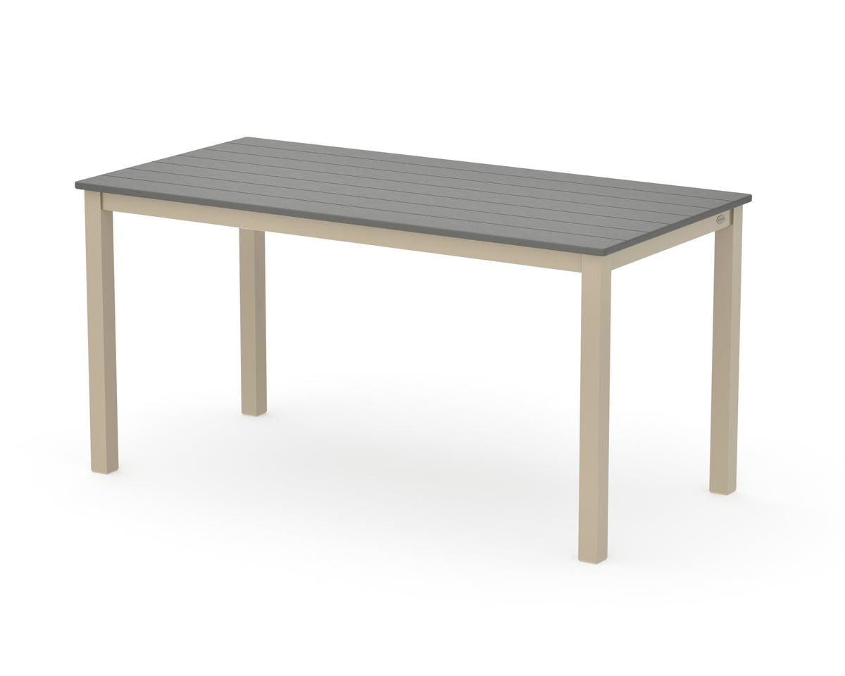POLYWOOD Main Street 30 x 60 Dining Table in Sand / Slate Grey