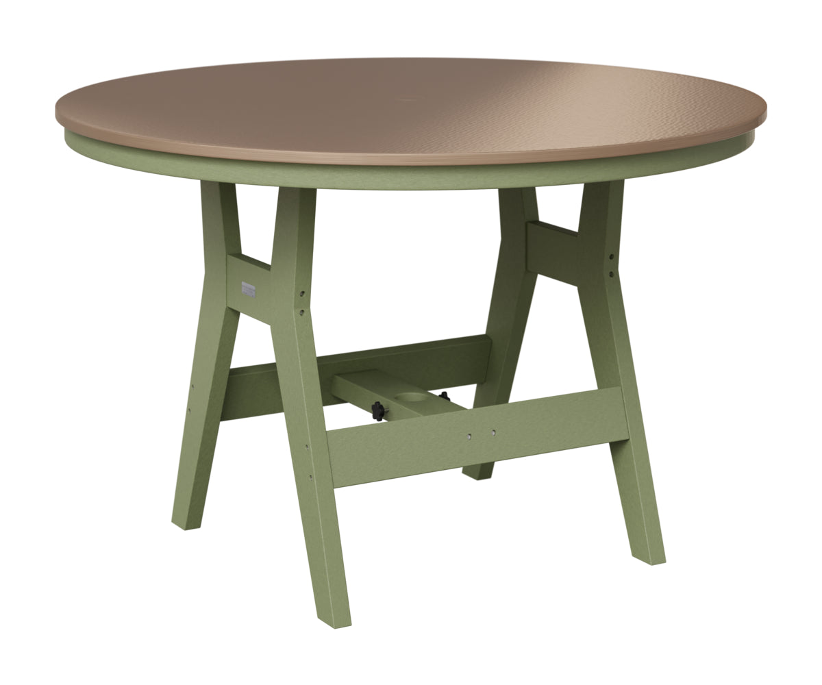 Berlin Gardens Harbor 48" Round Table in Sage, Hammered Bronze top