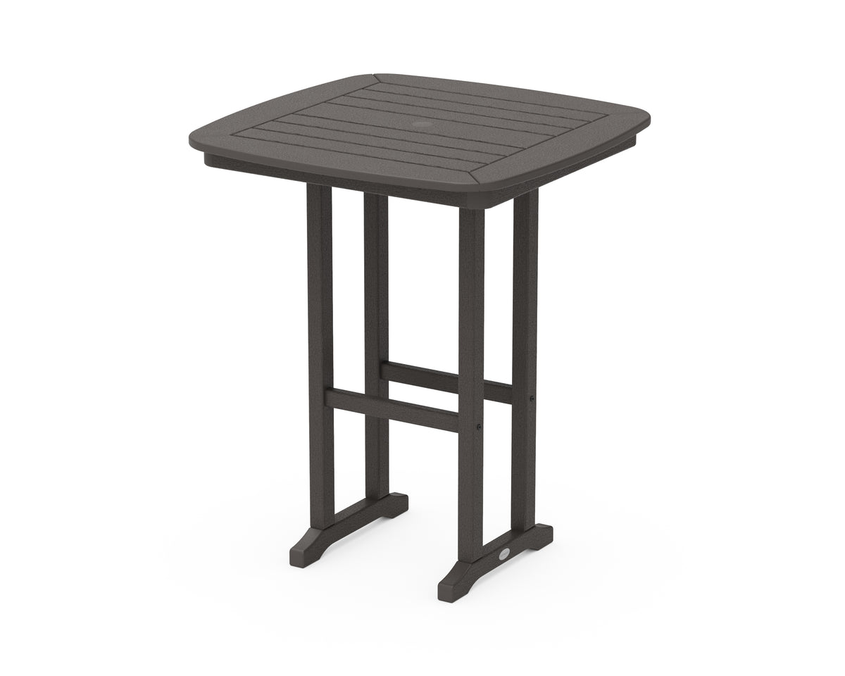POLYWOOD Nautical 31" Counter Table in Vintage Coffee