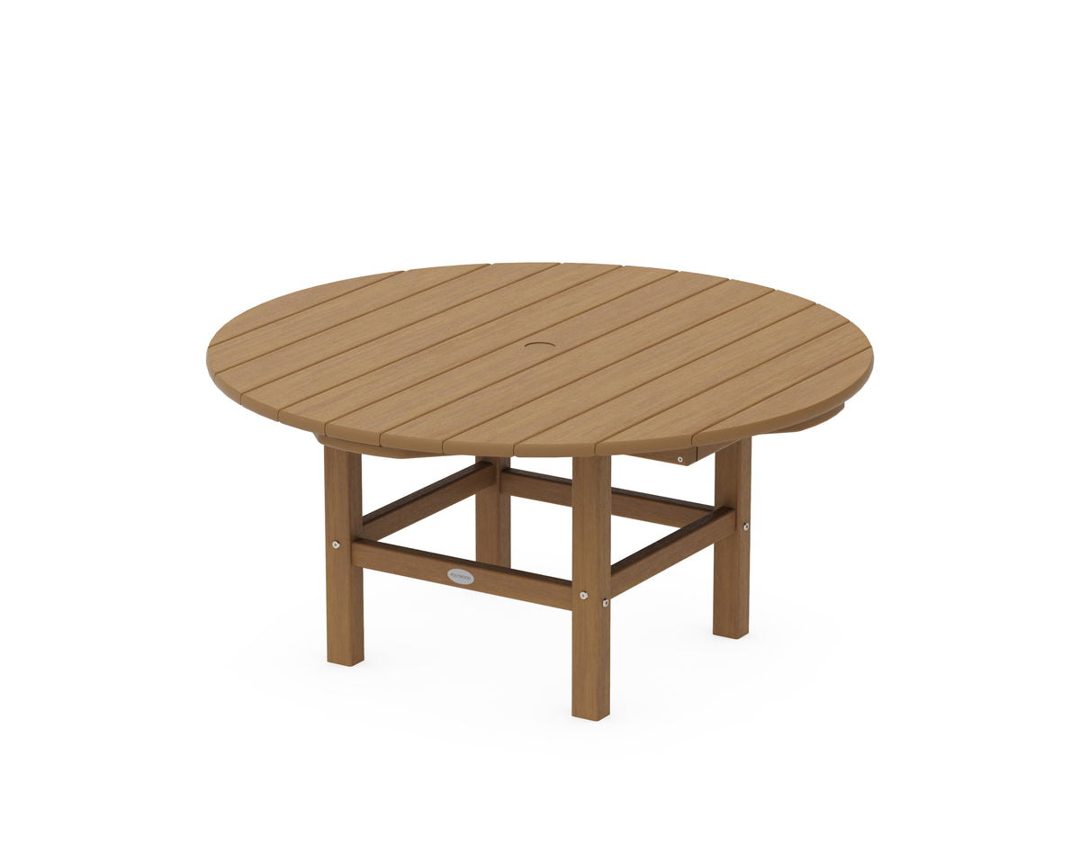 POLYWOOD Round 37" Conversation Table in Natural
