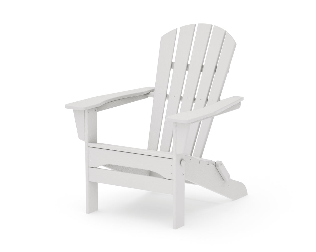 POLYWOOD Palm Coast Folding Adirondack in Vintage White