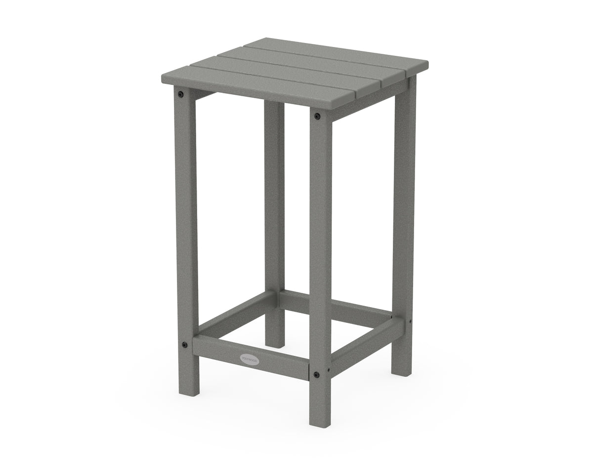 POLYWOOD Long Island 26" Counter Side Table in Slate Grey