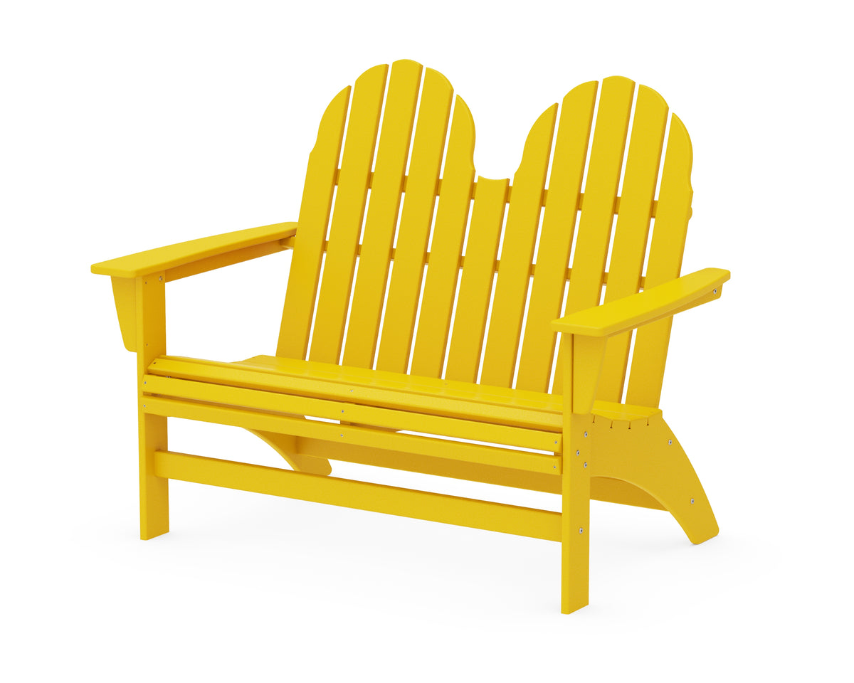 POLYWOOD Vineyard 48" Adirondack Bench in Lemon