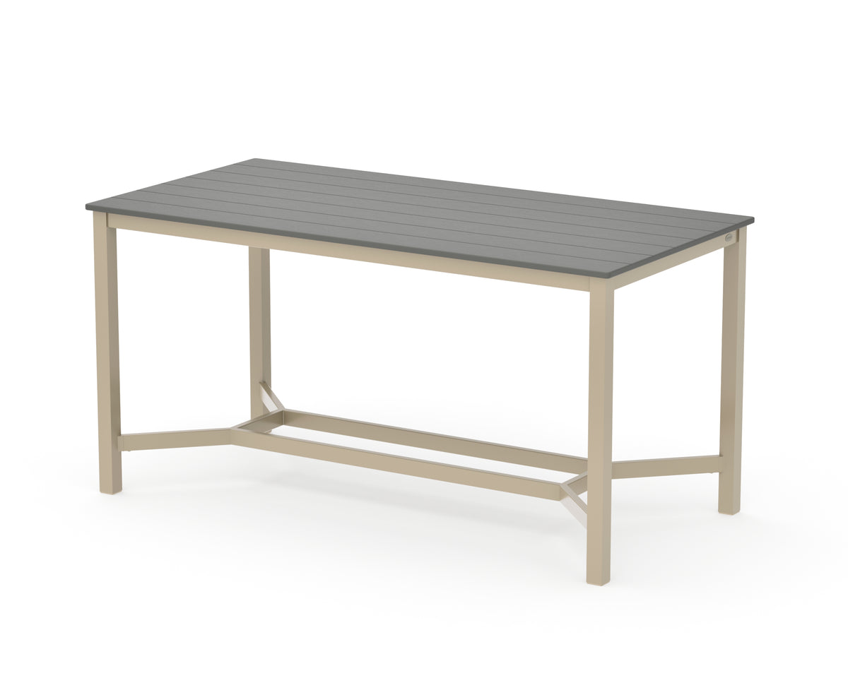 POLYWOOD Main Street 36 x 72 Counter Table in Sand / Slate Grey
